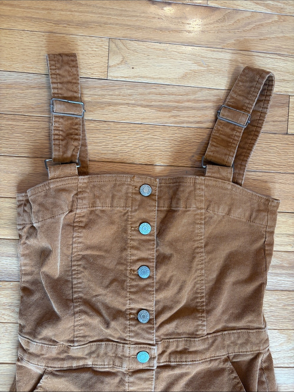 GAP Brown Button-Front Apron Dress with Adjustable Straps - Picture 5 of 7